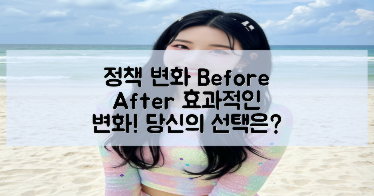 정책 변화 이전과 이후