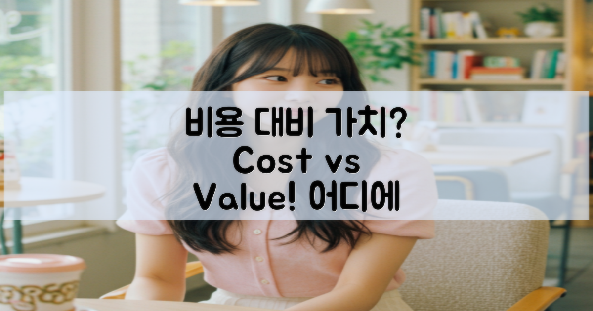 비용 대비 어떤 가치는 있을까?
