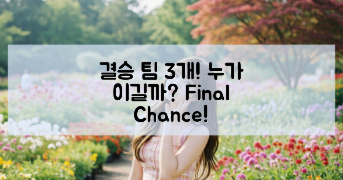 3개 팀의 결승 가능성