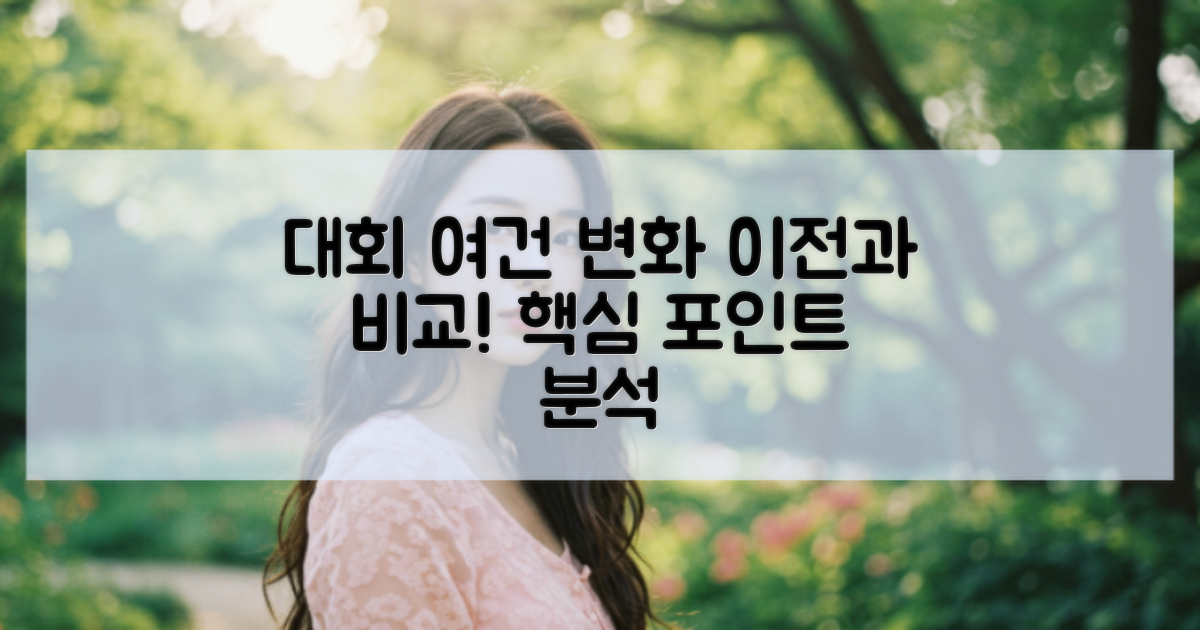 이전 대회와 여건 비교