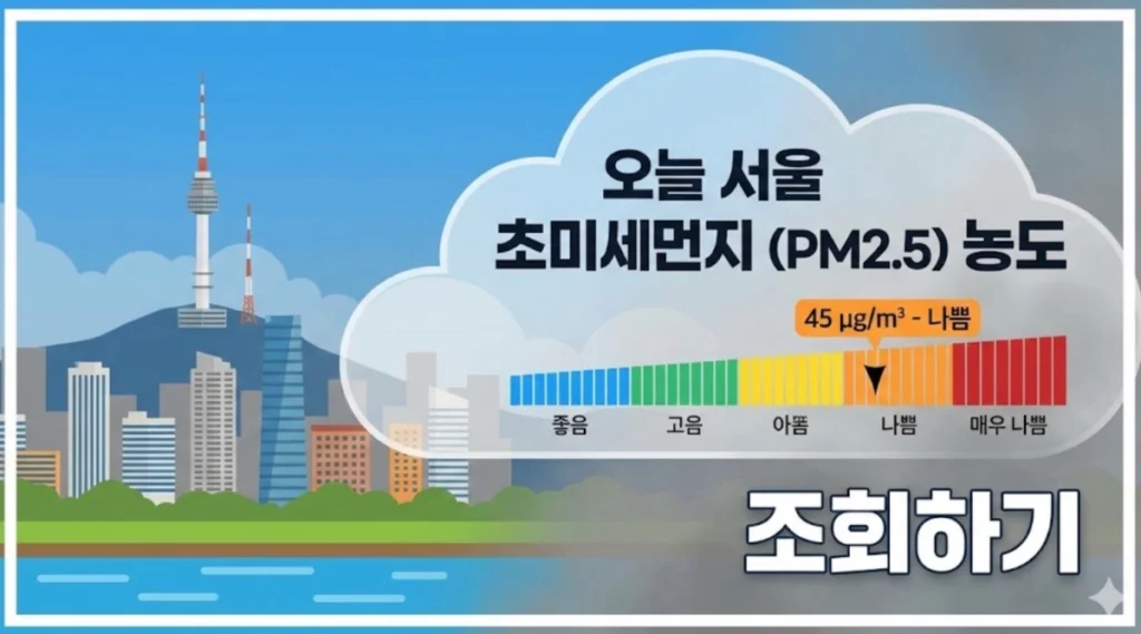 오늘 서울초미세먼지 농도