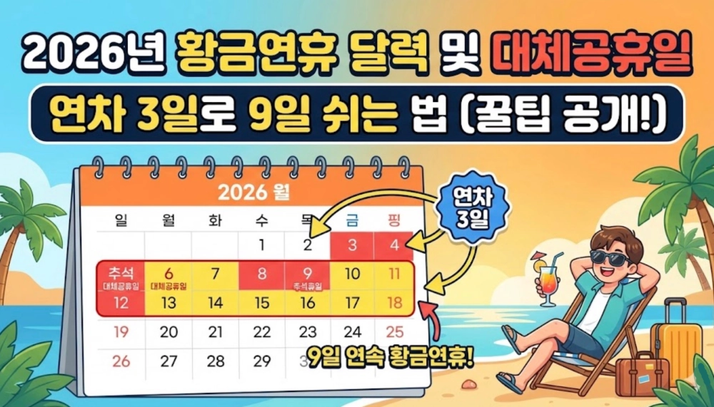2026년 황금연휴 달력