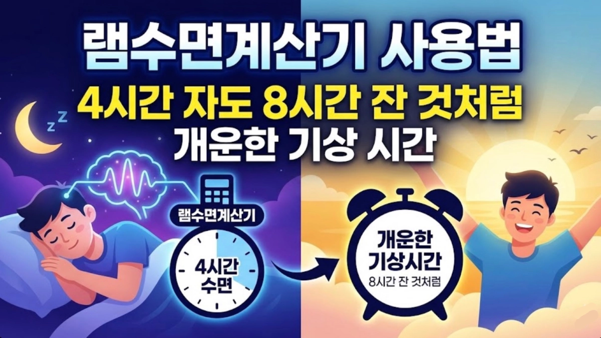 램수면계산기 사용법