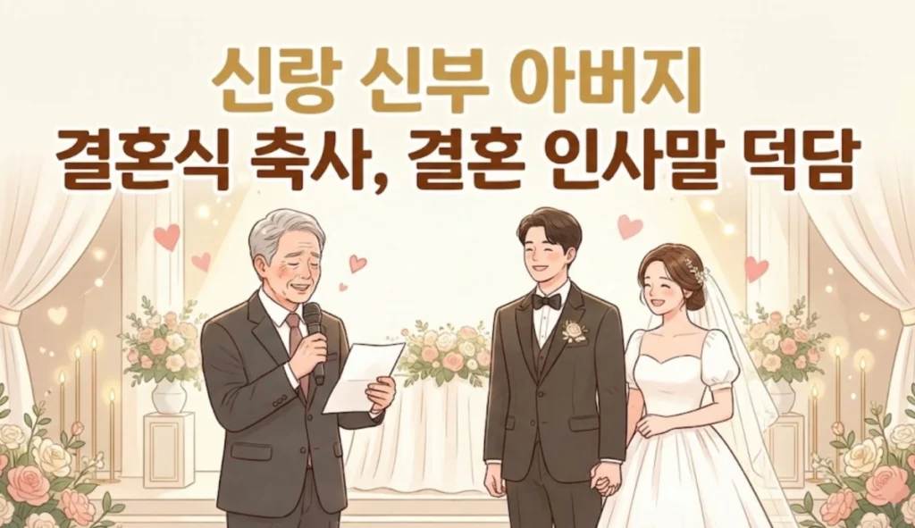 신랑 신부 아버지 결혼식 축사