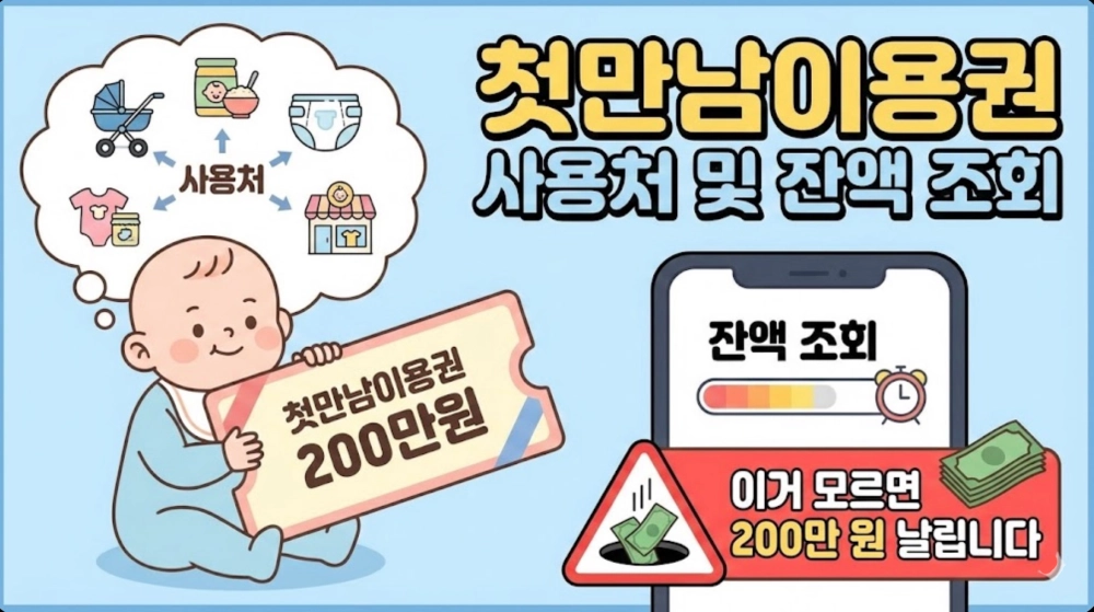 첫만남이용권 사용처 및 잔액 조회