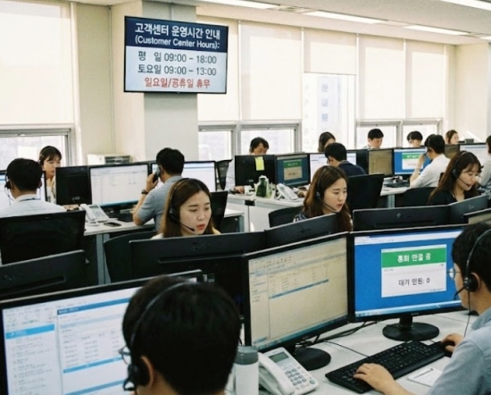고객센터 상담원 통화 연결 및 운영시간 안내