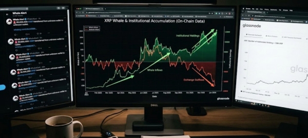 고래와 기관 투자자들의 XRP 매집 온체인 데이터
