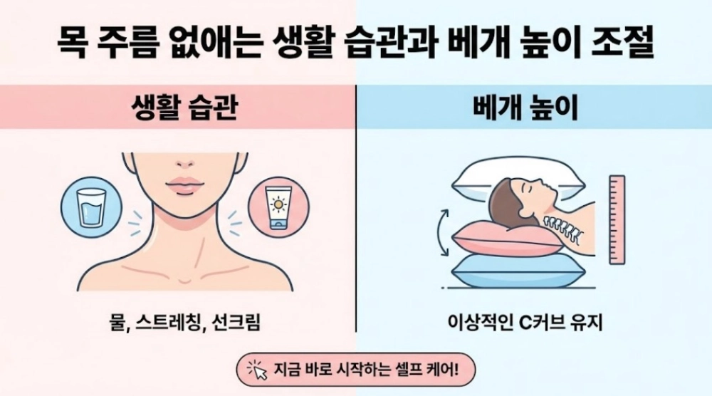 목 주름 없애는 생활 습관