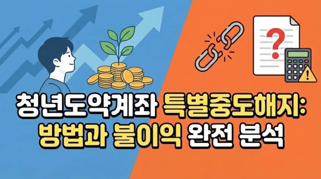청년도약계좌 특별중도해지 방법과 조건 및 불이익