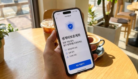 토스뱅크 앱에서 생계비보호계좌를 개설하는 직관적인 UI 화면
