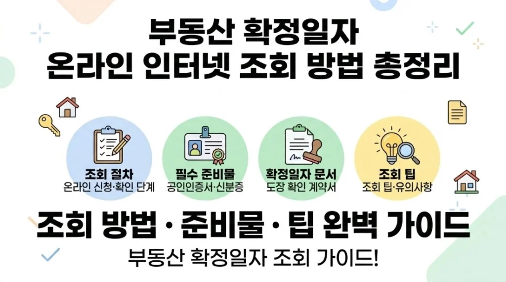 부동산 확정일자 온라인 인터넷 조회 방법