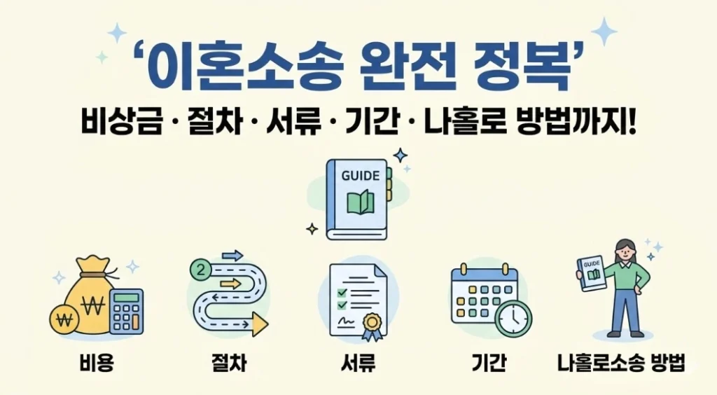 이혼소송 비용, 절차, 서류 및 기간과 나홀로소송 방법