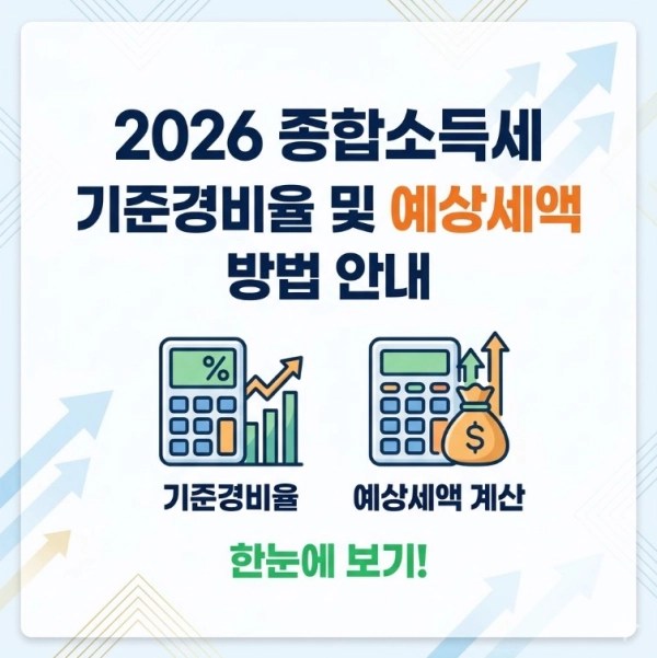 2026 종합소득세 기준경비율 및 예상세액 방법 안내