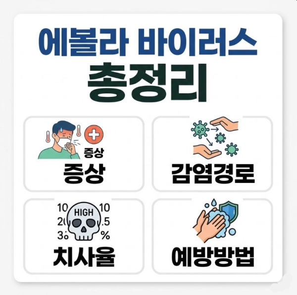 에볼라 바이러스 증상 감염경로 잠복기 치사율 예방방법 총정리